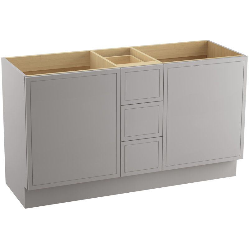 Kohler Jacquard® 60" Vanity Base Only with Toe Kick, 2 Doors and 3